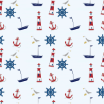sea related  seamless pattern