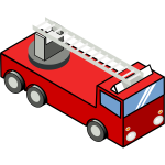 Fire emergency truck vector image