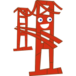 Cute San Francisco Golden Gate bridge vector image