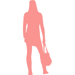 Pink lady with bag
