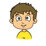 Smiling face of a child vector drawing