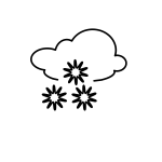Outline weather forecast icon for snow vector illustration