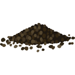 Vector graphics of black pepper on a pile
