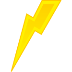 Vector illustration of yellow lighting sign