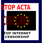Vector graphics of Stop ACTA sign
