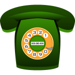 Green classic phone vector image