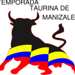 Bull silhouette with Colombian flag