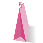Pink paper bag