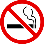 Vector graphics of smoking prohibited sign