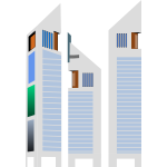 Jumeirah Emirates Tower Hotel style building vector clip art