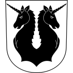 Mettmenstetten coat of arms with frame vector image