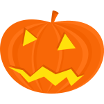 Scary Halloween pumpkin vector drawing