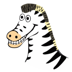 drawn zebra