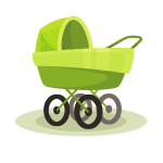Green stroller