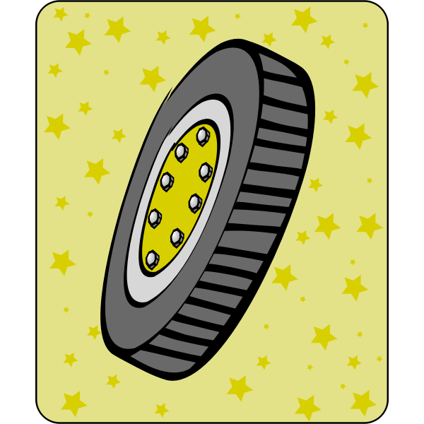 Car tire cartoon icon