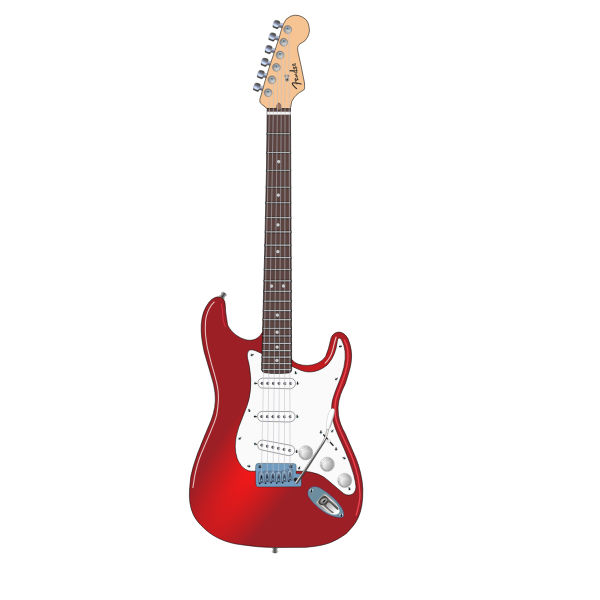 Pulang electric rock guitar vector clipPulang electric rock guitar vector clip  