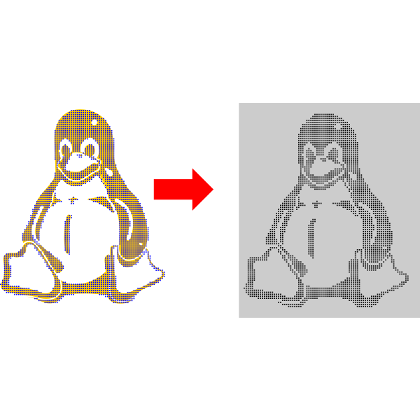 Penguin tutorial vector image
