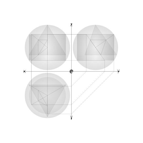12 construction geodesic spheres recursive from tetrahedron