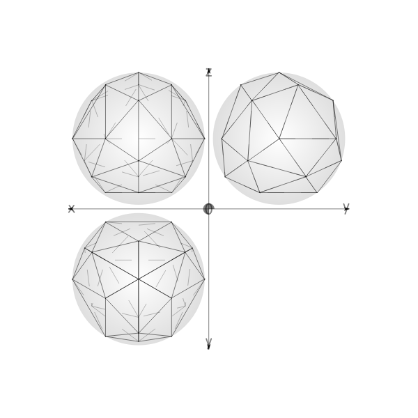 28 construction geodesic spheres recursive from tetrahedron