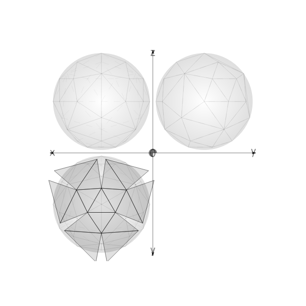 46 1/4 net geodesic sphere