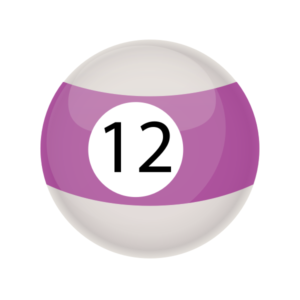 Purple snooker ball 12