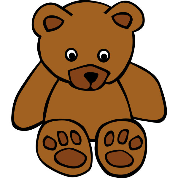 Download Simple teddy bear vector drawing | Free SVG