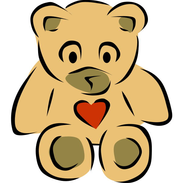 Teddy bear with heart vector image