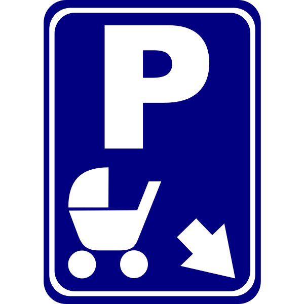 Sign "Parking for strollers"