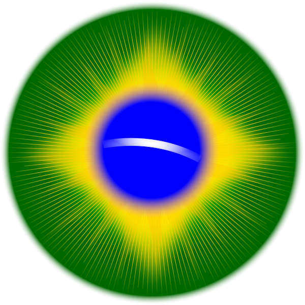 Rounded Brazil flag vector illustration