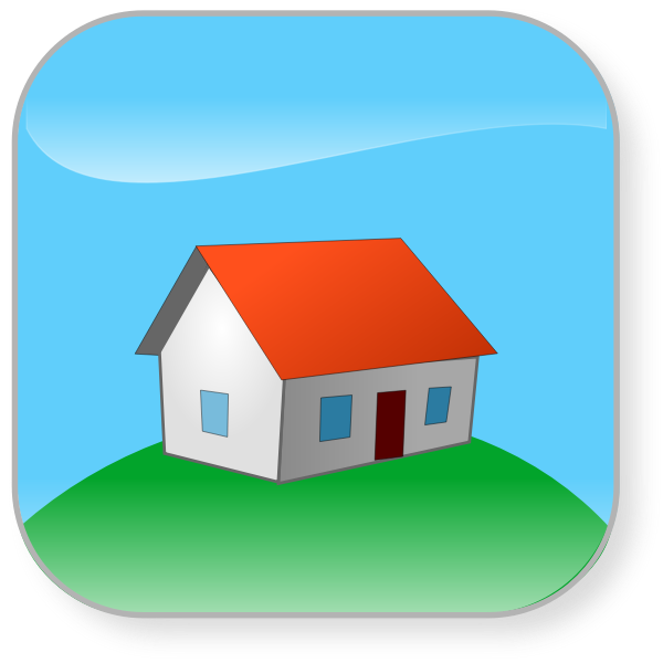 Home on top of a hill vector graphics