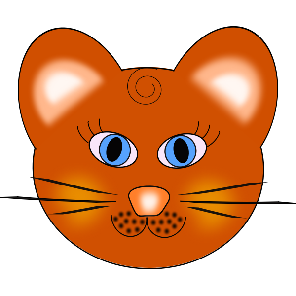 Cat's head with blue eyes vector image