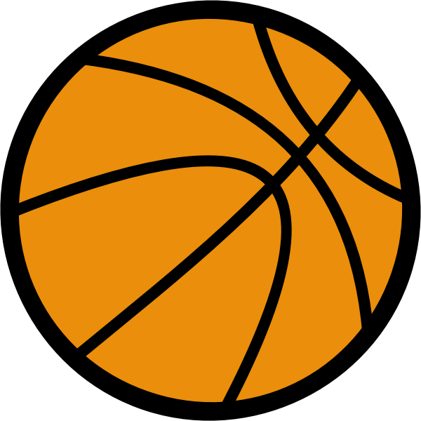 Download Basketball ball vector drawing with thick border | Free SVG