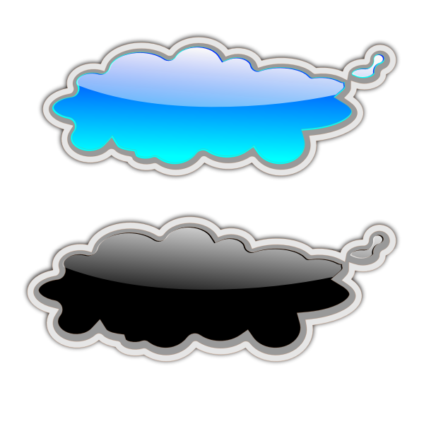 Glossy clouds vector image