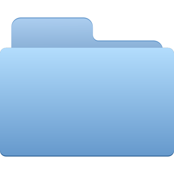 Blue closed office folder vector clip art | Free SVG