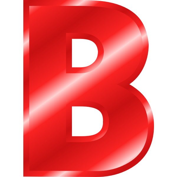 Glossy letter ''B''