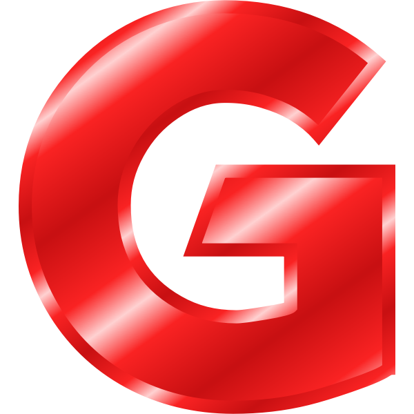 Effect Letters Alphabet red G | Free SVG
