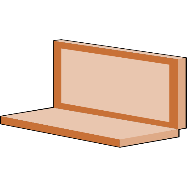 Brown laptop vector illustration