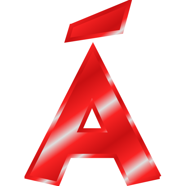 Effect Letters Alphabet red: Ã