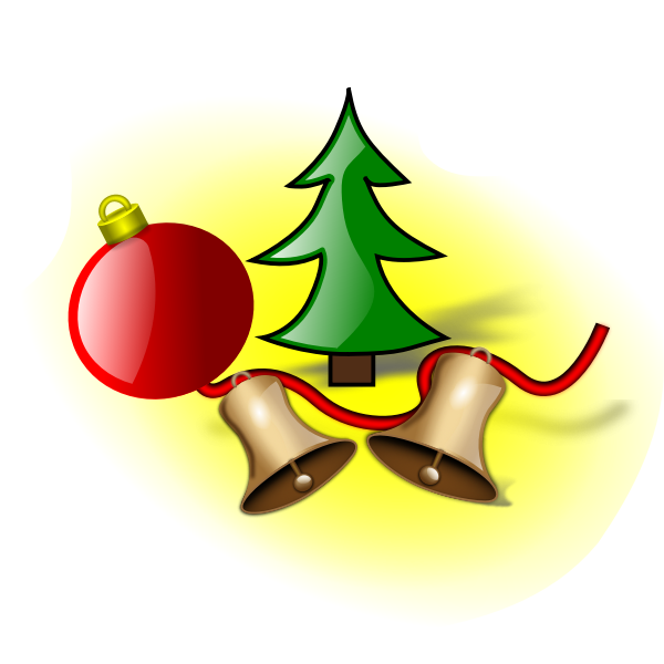 Christmas bells and balls vector