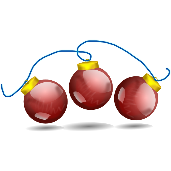 Christmas balls vector decoration | Free SVG