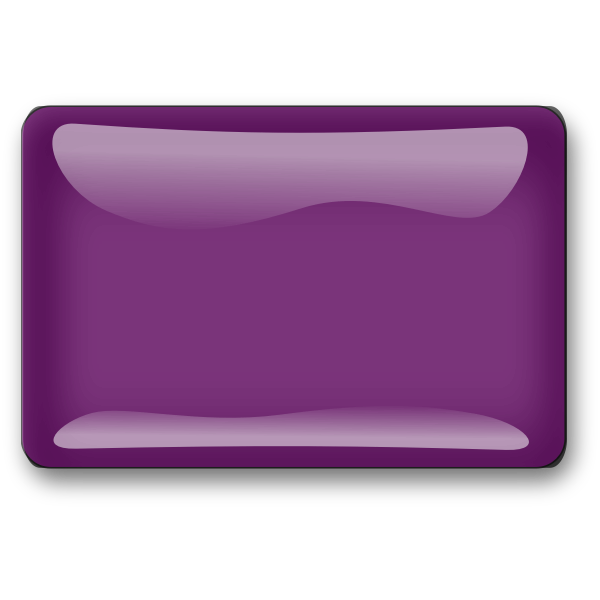 Gloss violet square button vector image
