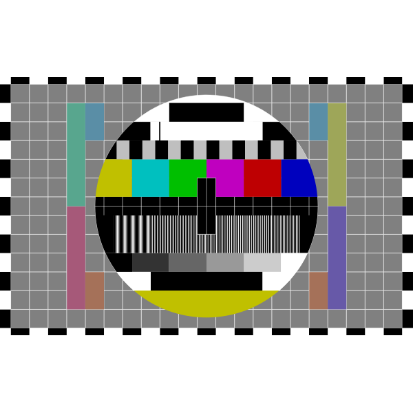 TV test screen vector illustration