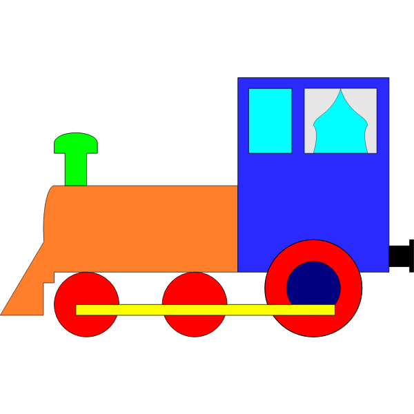 Locomotive cartoon graphics