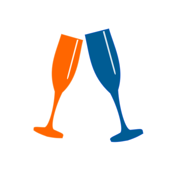Champagne glasses vector image