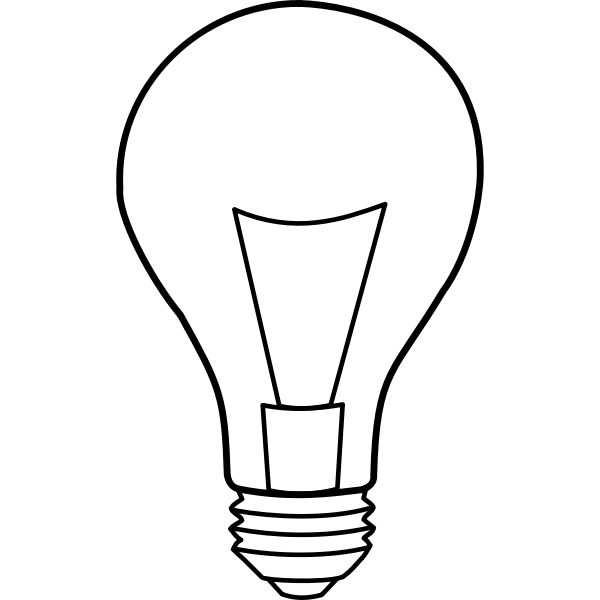 Vector Light Bulb Clipart Silhouette Idea PNG Light SVG Digital Download File for Cricut