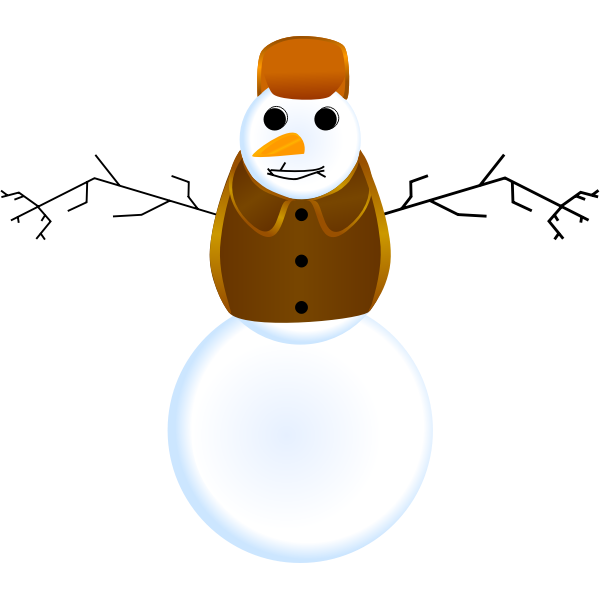 Snowman with clothes vector