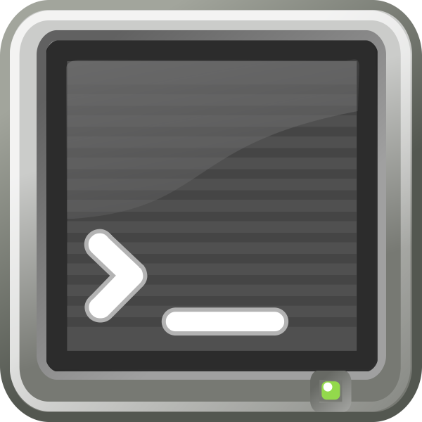 Linux default terminal window vector clip art