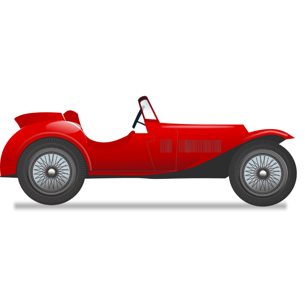 Vintage Race Car Vector Illustration Free Svg
