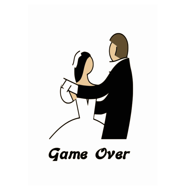 Marriage game over vector illustration