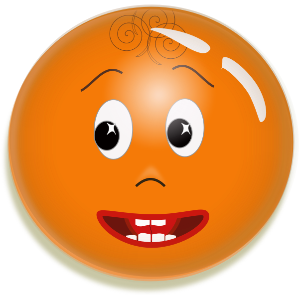 Fiery orange smiley face | Free SVG